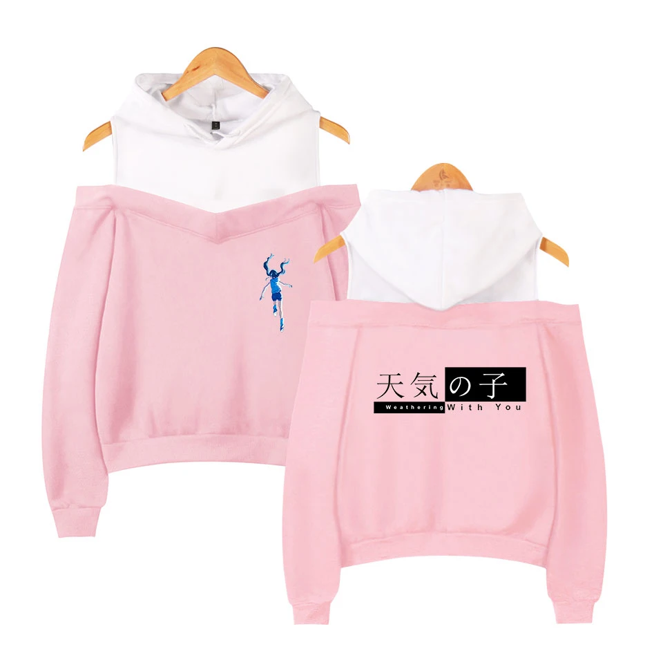 Son of the weather print kpop hoodies Kpop Blackpink Sexy Off Shoulder Hoodies sweatshirts Member Sweatshirt Girl Group pink
