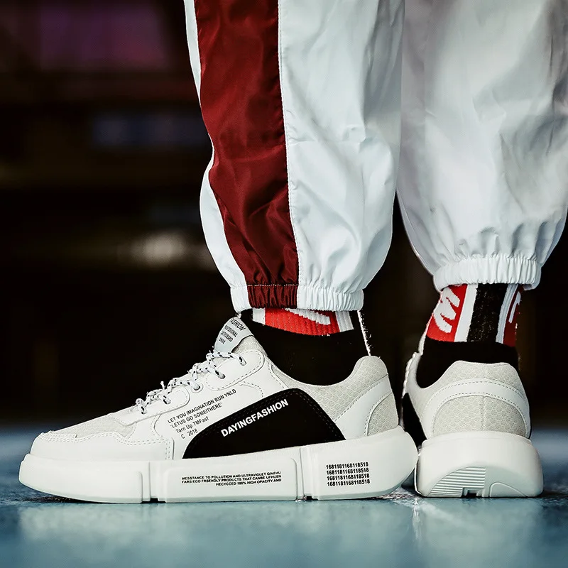 

INS Super Fire Shoe Autumn New Style 46 Thick Bottomed 47 Large Size 48 MEN'S Casual Shoes Teenager Students Skate Shoes