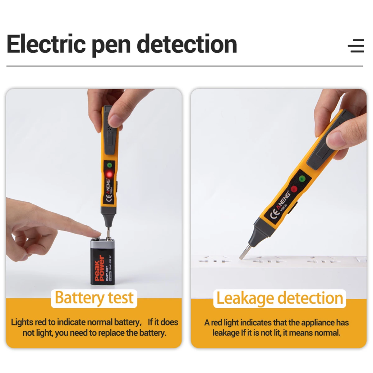 ANENG VD806 электрическая бесконтактная Ручка тест er AC детектор напряжения Тестовый карандаш со звуковым сигналом светильник