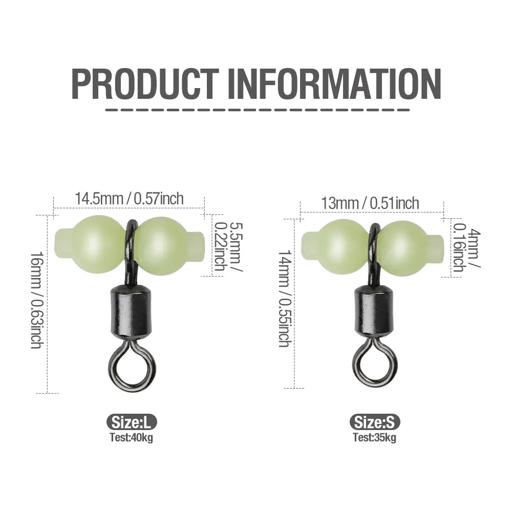 DONQL 2050Pcs 3 Way T-shape Fishing Connector Luminous Barrel Swivel Ring Fishhook Lure Line Connector High Quality Fish Tackle主图03 (1)