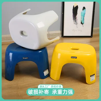 

Thickened Plastic Stool Household Adult Plastic Stool Children's Small Square Stool Bathroom Stool Non-slip Low Stool