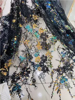 

Latest French Nigerian Lace Fabrics High Quality Tulle African Lace Fabric L-38888 Wedding Stones French Tulle Lace