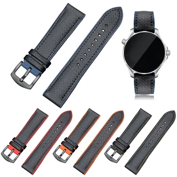 

Replacement Belt Universal 20mm 22mm Sports Watch Band For Samsung Galaxy Watch 42mm Carbon Fiber Leather Wriststrap For LG W100