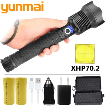 

FX-DZ901282 the most High Powerful Tactical LED Flashlight torch 100000LM CREE XLamp XHP70.2 light 26650 18650 Battery Lantern