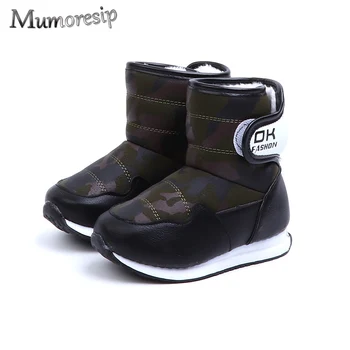 

Children Boots Warm Cotton Snow Boots For Medium Big Kids Boys Girls Boots Fashion Comfortable Waterproof 27-38 For 3-10 Yrs Boy