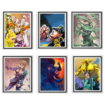 

The World Platinum Star Jojo Bizzare Adventure Poster Wall Picture Canvas Art Print,8 x 10 Inches,No Frame,Set of 6