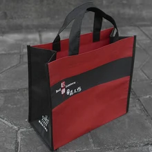 500 шт./лот, на заказ, 80 г, многоразовые нетканые сумки для покупок, розовый цвет, с вашим логотипом, напечатанным для выставки