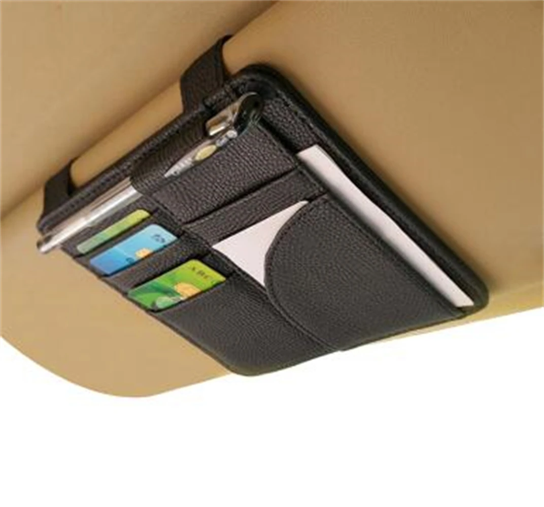 Car Sunshade Storage Bag Visor Card Holder Organize Stowing Tidying
