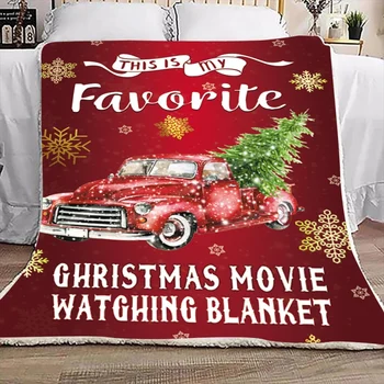 

150 X 200CM Christmas Blanket Double-Sided Thickening Super Soft Cozy Warm Plush Throws Blanket For Adults Children