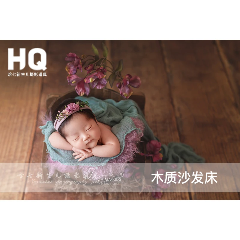 Newborn Photography Props Bed Baby Photography Basket Infant wooden Photo Studio  Accessories  Chlidren basket