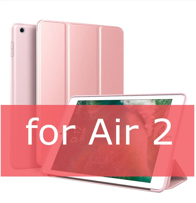 SUREHIN умный кожаный чехол для apple iPad air 1 2 чехол тонкий силиконовый мягкий защитный Магнитный чехол для iPad чехол 9,7 - Цвет: rose gold for air 2