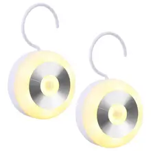 Ночной светильник, перезаряжаемый беспроводной светодиодный светильник с датчиком движения со встроенным крюком и магнитом, ночник для входа, гаража