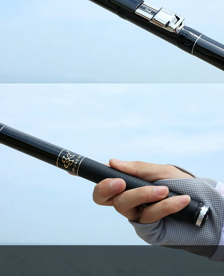 Fibra de Carbono Vara de Pesca Front-end 6.6 7.2 Portátil Fiação Olta Mar Barco Rock Fundição Pólo 3 Posicionamento Mão Pesca 46 t 5.4 m 17 de pesca 5.4 m 6.6 m 7.2