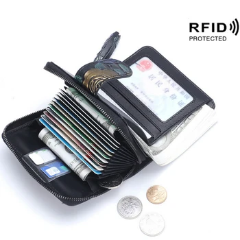 

Women wallet Chinese style genuine leather wallet Rfid card package female short clutch bag purse zipper designer women purse