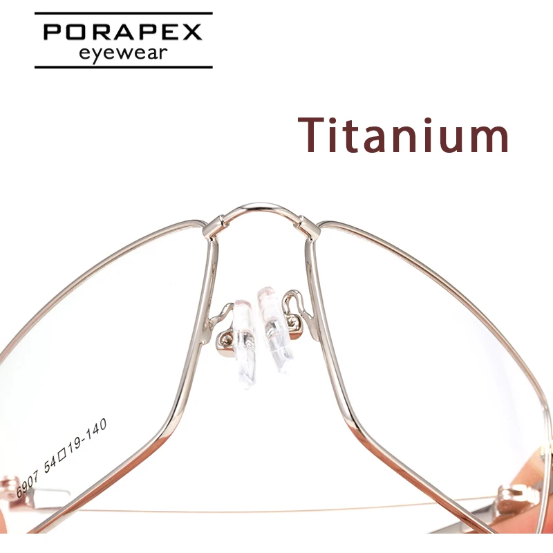 

PORAPEX Titanium Men Glasses Frame Women Superelastic Eyeglasses Optical Prescription Myopia Spectacle Frame oculos de grau