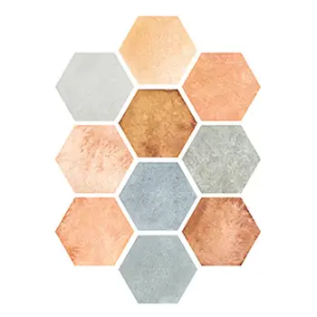 

10 Pcs Hexagon Self-Adhesive Non-Slip Bathroom Kitchen Floor Wall Tile Sticker
