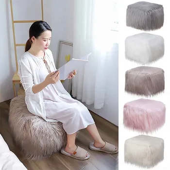 

Plush Sofa Stool Futon Mat Inflatable Portable Round Footstool European Style High Quality 2020 Hot Sale