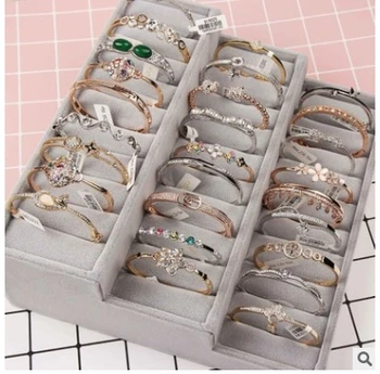 

2019 Sterling Silver Plated Spring 1-Row Line Clear Rhinestone Crystal Bracelet Tennis Bracelets Cubic Zircon Bangles