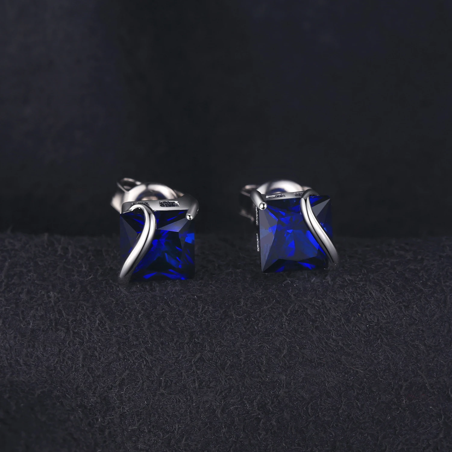 Jewelrypalace классический 2.8ct создания Сапфир Серьги-гвоздики Шарм стерлингового серебра 925 Ювелирные украшения для Для женщин Мода Интимные аксессуары