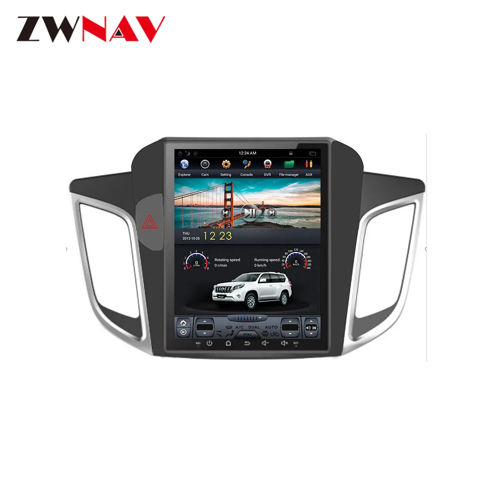 

Android 9.0 PX6 4GB+64GB For Hyundai Creta ix25 2015 - 2019 Built-in DSP Carplay GPS Tesla Style Screen Navigation Bluetooth