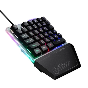 

G40 35 Keys Mini USB 2.0 Wired Ergonomic Keypad LED Backlight Mechanical Feeling One-Handed Gaming Keyboard