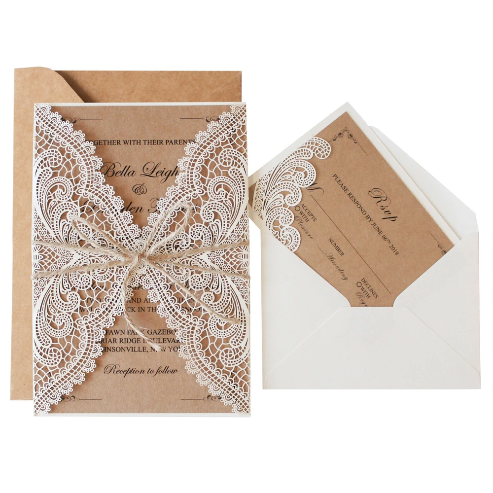 Rustic Wedding Invitations Sample