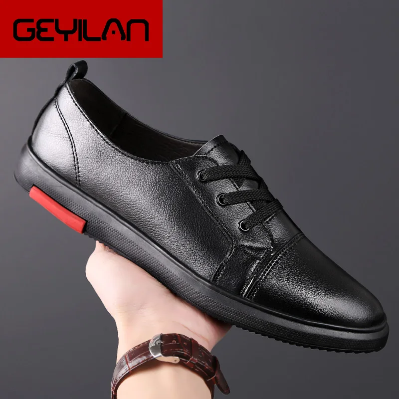 

Youth Fashion casual Men Shoes genuine Leather Man Sneakers Comfortable lace up breathable Adult Shoe Designer Sneakers For Men