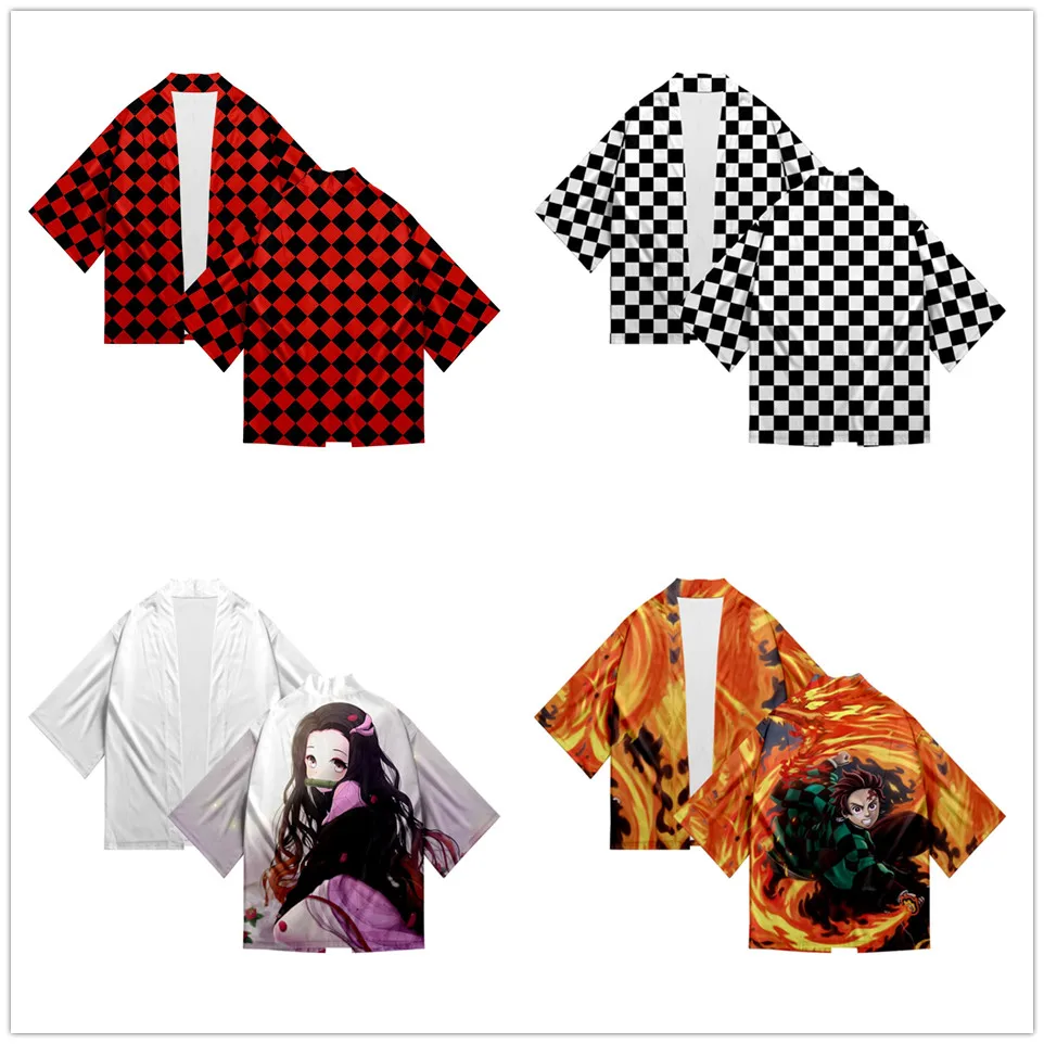 Кимоно для косплея Demon Slayer Kimetsu No Yaiba Agatsuma Zenitsu Kamado Tanjirou Tomioka Giyuu Himejima Kyoumei плащ Haori