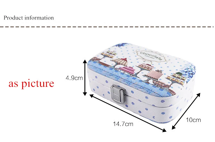 Коробка для хранения Европейская портативная коробка для ювелирных изделий кожа ювелирные изделия губная помада чехол с замком зеркало на день рожденье подруги подарок