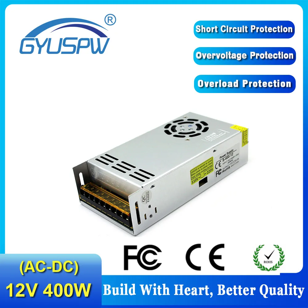 400 Вт DC12V 13 8 В 15 в 18 24 30 постоянного тока трансформатор освещения 12 импульсный
