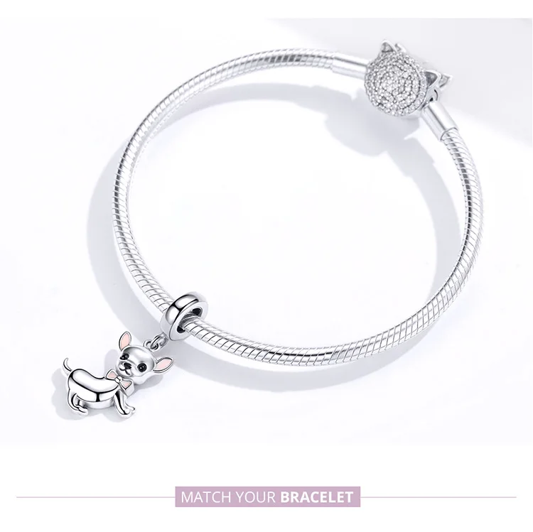 INBEAUT,, подлинный 925 пробы, серебряный, лебедь, дракон, кошка, лапа, собака, талисманы, Подходит для Пандора, браслет, животное, бусины, европейские ювелирные изделия