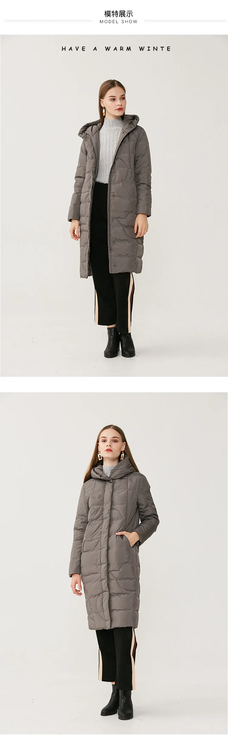 Стиль Для женщин зимняя куртка на пуху модное Повседневное Long Slim Fit Сапоги выше колена зимняя куртка