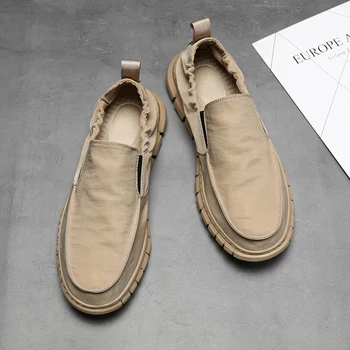 

Canvas shoes men's spring men's shoes Korean driving shoes trend casual shoes breathable one pedal lazy shoes wild men's shoes