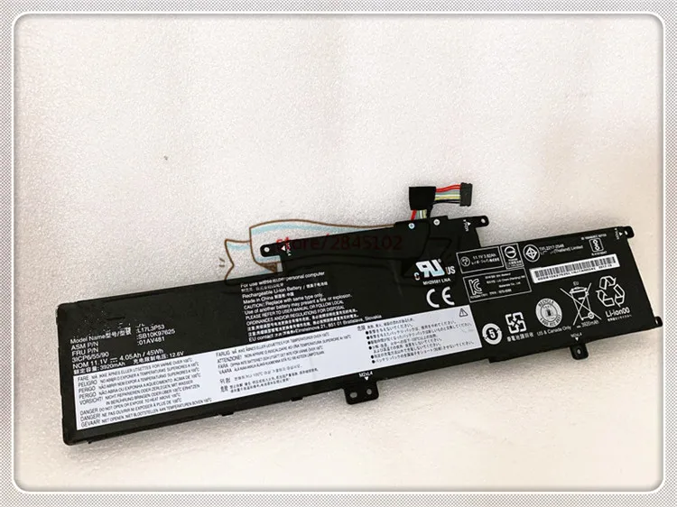 Аккумулятор для ноутбука Lenovo ThinkPad S2 11 1 В 4 05ah 45Wh L17L3P53 SB10K97625 01AV481 йога 2018 L380 L17C3P53 01AV483