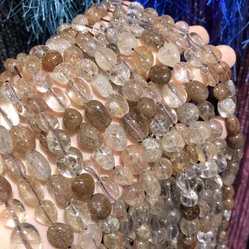 

Natural Stone Copper Rutilated Quartzs Beads Irregular Shape Crystal Bead For Jewelry Making DIY Necklace Bracelet Accessories