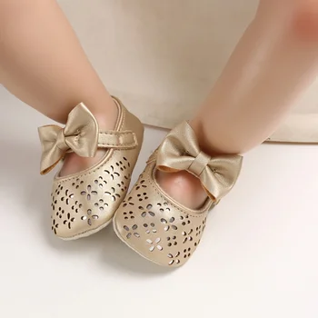 

Baby Kid Girl Princess Casual Shoes PU Soft Flats Bow Baby First Walkers Footwear Kid Shoes