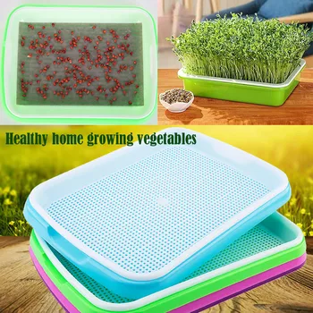 

Seedling tray Plastic Double-Layer Seedling Sprouter Nursery Tray Hydroponics Basket Flower Plant Germination Tray Box