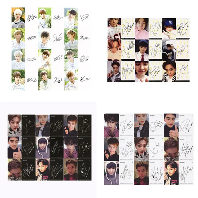 Youpop-álbum EXO KPOP EXO K M EXACT LOTTO Plant 3 EXACT papel hecho a sí mismo tarjetas K-POP de firma LOMO Photo Card Photocard
