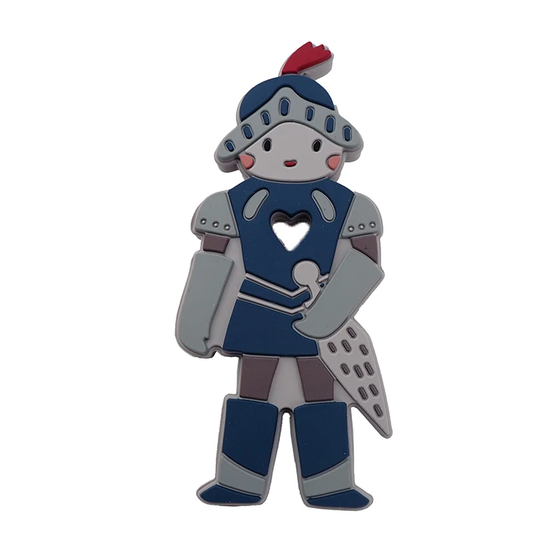 Chenkai 5PCS Silicone Warrior Teether Chewable Nursing Soldier Teething For DIY Baby Sensory Pacifier Dummy Jewelry Animal Toy