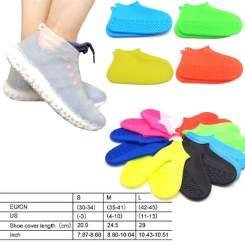 

Silicone Waterproof Shoe Covers Outdoor Rainproof Hiking Skid-proof Shoe Dust Covers For man's women's shoes