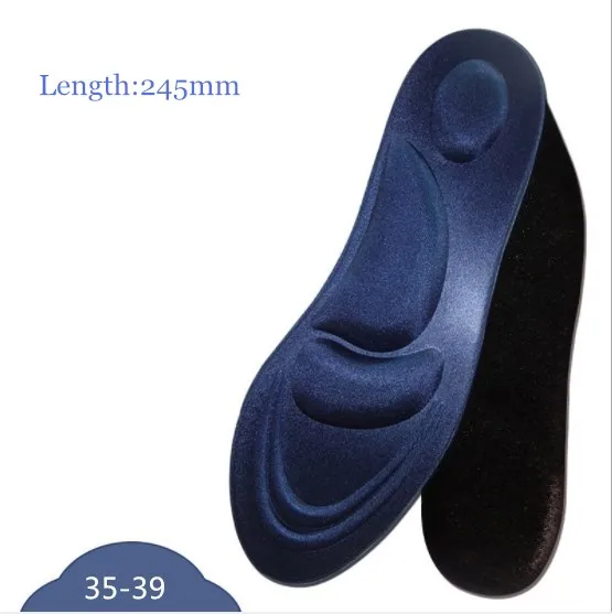 Navy blue 245mm Стельки стрейч дышащий дезодорант подушка для ног для мужчин и женщин ортопедическая стелька для обуви подошва губка Высокая стелька под пятки плюс размер - Цвет: Navy blue 245mm