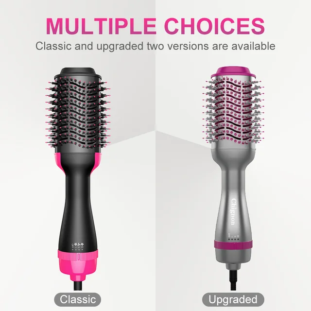 4 in 1 Volumizer Hair Brush Styling and Curler Blow Dryer Brush