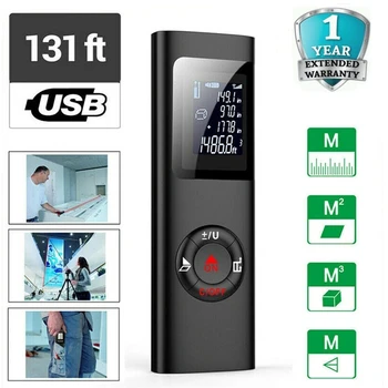 

laser distance meter 40M Smart Digital Range Portable USB Charging Rangefinder Mini Handheld Distance Measuring Meter
