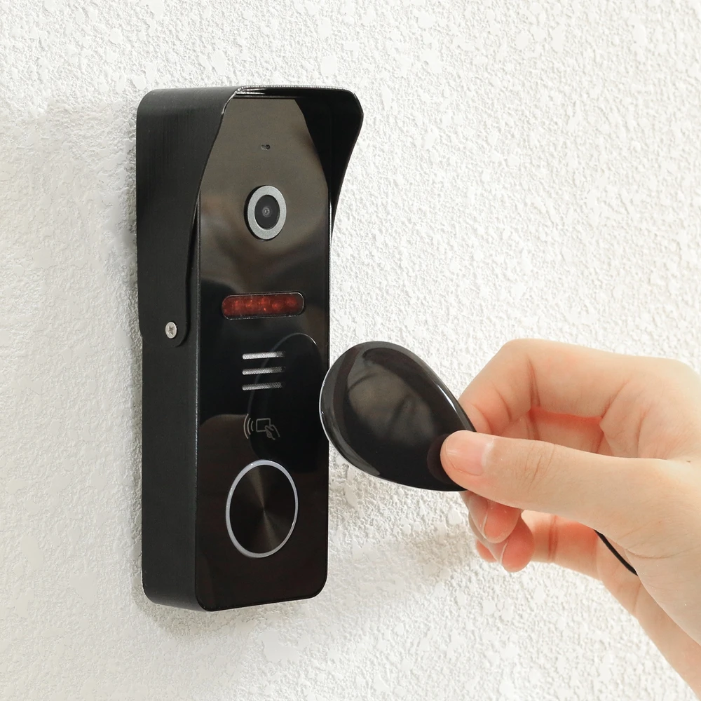 Wired Video Intercom for Home Video Door Phone Door intercom with Lock RFID Doorbell  Motion Detection Video Record Night Vision