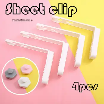 

4Pcs/Set Bed Sheet Clip Bed sheet Belt Fastener Mattress Non-slip Quilt Covers Sheet Holders Gripper Fastener Clips for Bed Sofa