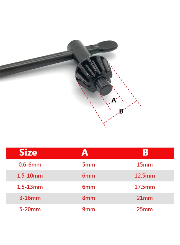 手电钻钥匙钻夹头扳手手枪钻扳手钥匙锁匙电动工具配件4-6--20mm_A4_5