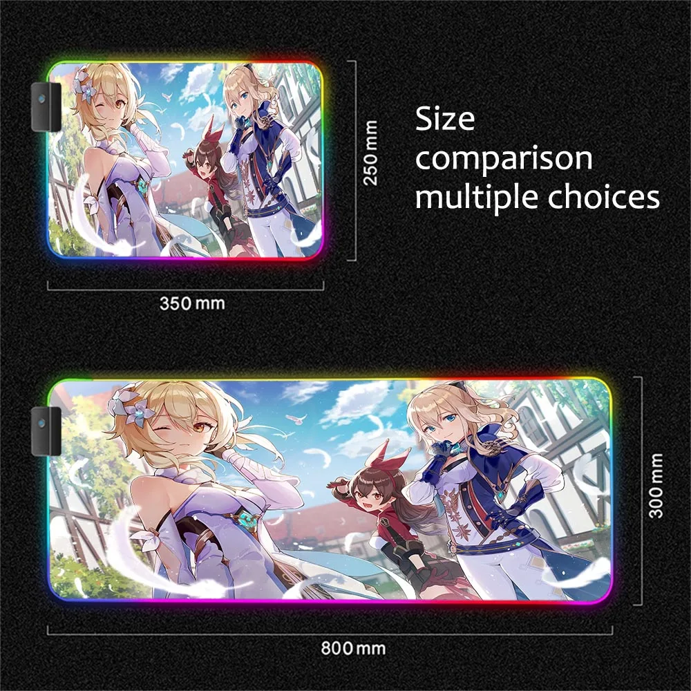 Mouse Pad Anime Genshin Impact RGB Carpet Mouse XXL Mini PC Desktop Computer Desk Wireless Charging Mouse Pad Desk 39.4x19.7 in Mouse Pad Anime Genshin Impact RGB Carpet Mouse XXL Mini PC Desktop Computer Desk Wireless Charging Mouse Pad Desk 39.4x19.7 in