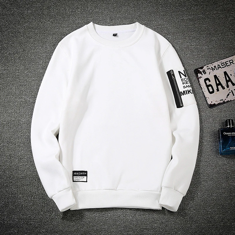 Patchwork Hoodies Sweatshirt Clothing Pullovers Print Casual O-Neck Top-Letter Hip-Hop
