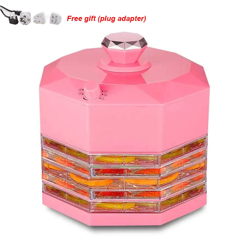 

220V 250w Food Dehydrator Fruit Vegetable Herb Meat Drying Machine Pet Snacks Food Dryer 5 Trays Deshidratador De Alimentos