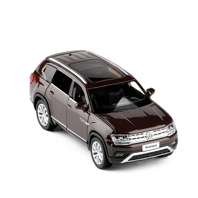 1:32 VW Моделирование игрушечных транспортных средств модель сплава оттяните назад детские игрушки настоящая коллекция лицензионных подарков внедорожный автомобиль дети - Цвет: Коричневый